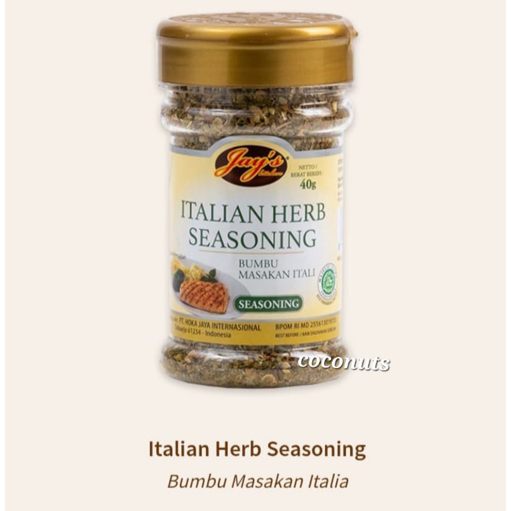 

Jays Italian Herb Seasoning / Jays Bumbu Masakan Itali 40gr