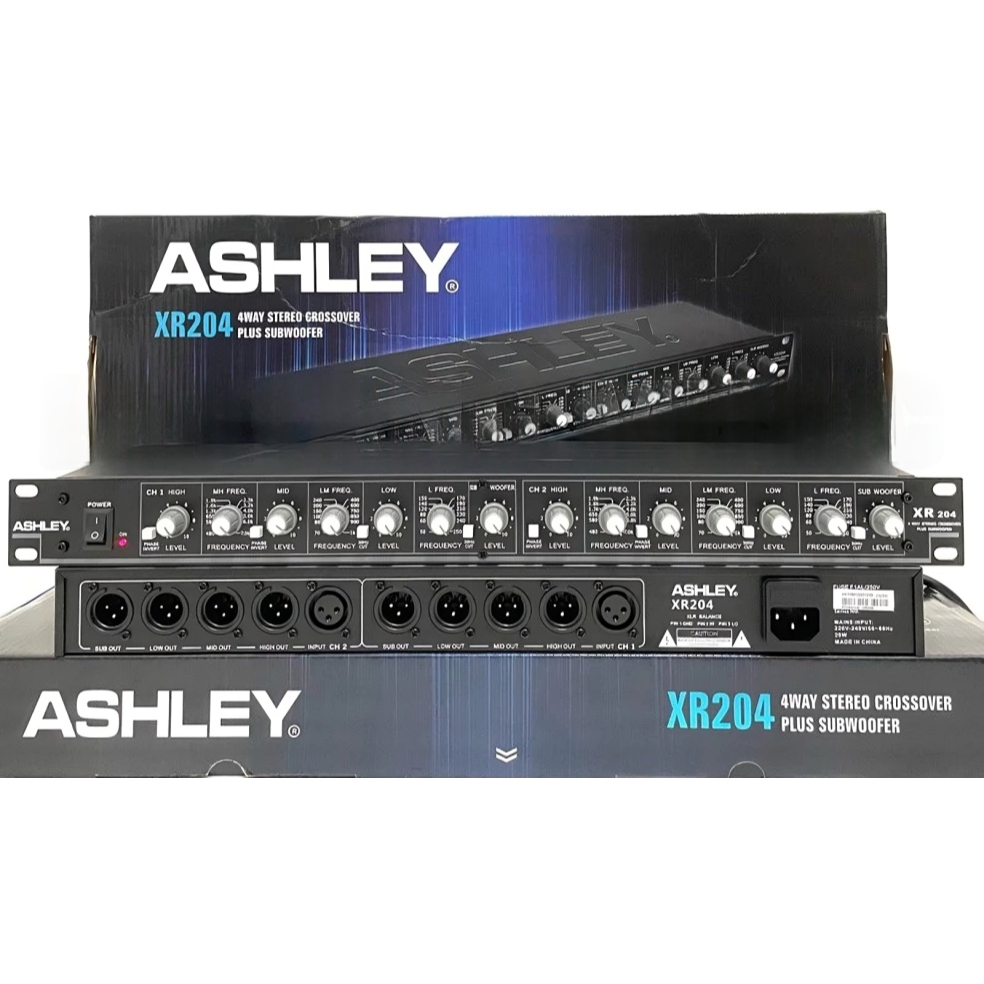 Crossover Ashley XR204 4 Way Subwoofer Stereo / Crossover Ashley XR 204 Aktif Audio Processor Ashley