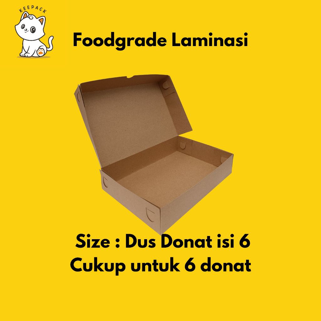 

DONAT BOX /DUS KUE / DONUT / BOMBOLONI / ROTI / BROWNIES (MIN 50PCS)