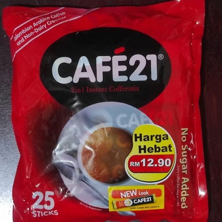 

Cafe 21 2 in 1 instan Coffe Kopi Tanpa Gula Cafe21 2in1