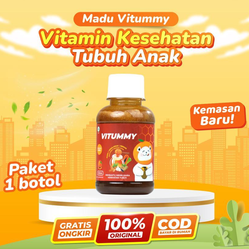 

Madu Vitummy 1 Botol - Madu Herbal Multivitamin Kesehatan Tubuh Anak