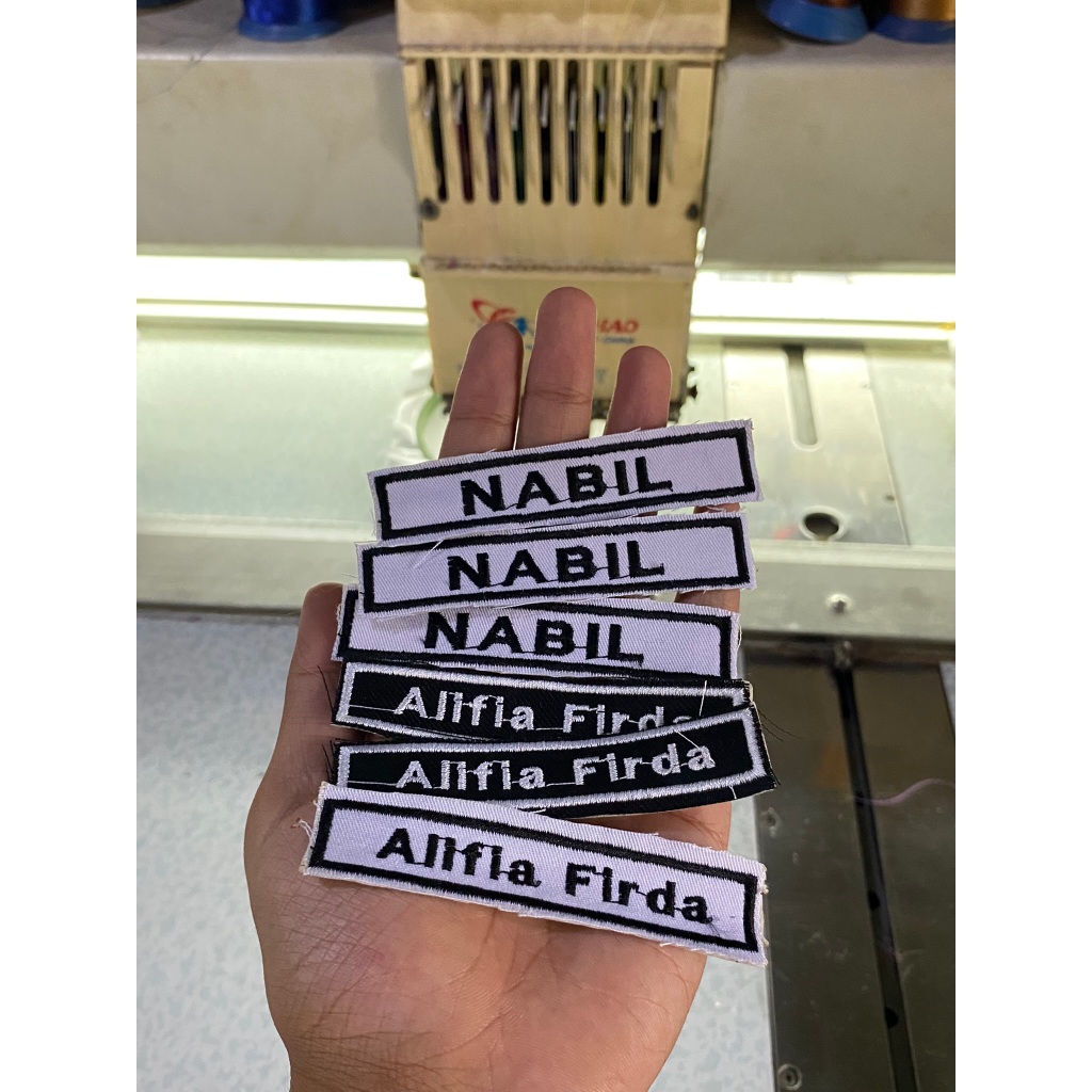 Bet Nama Bordir Nametag Sekolah Bet Seragam Sekolah Bordir Satuan Bordir Komputer
