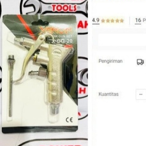 

Air Duster XENON DG-20 Alat Semprot Debu Tembakan Angin Kompresor