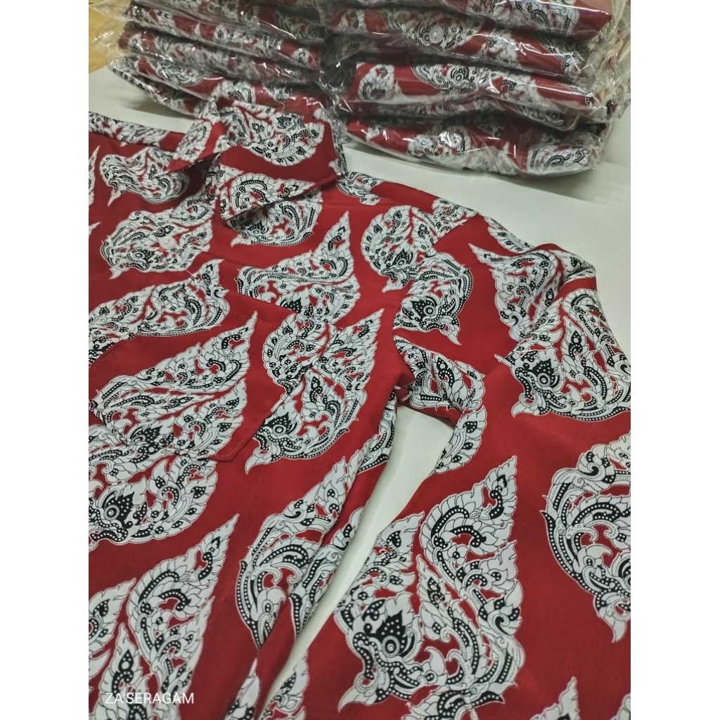 BATIK SD NEGERI/BAJU BATIK SD/BATIK SERAGAM SEKOLAH/MOTIF GIRI WATU MERAH