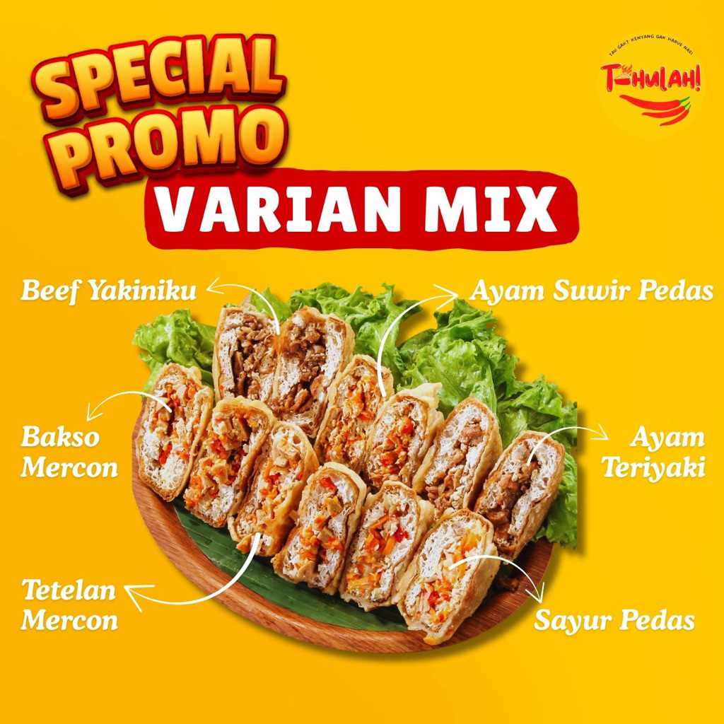 

Tahulah dengan varian mix isi 6 pcs frozen