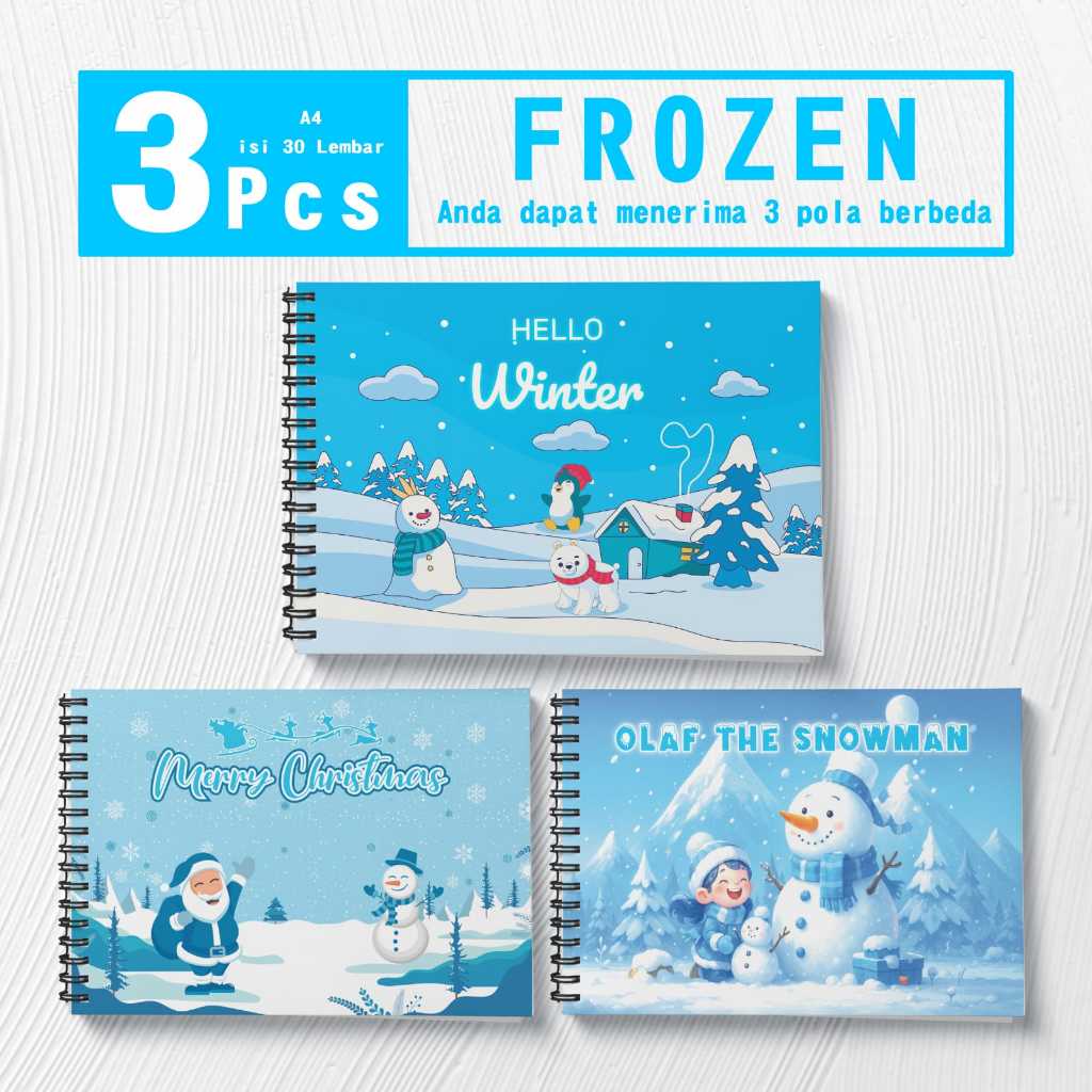 

Sketchbook A4 30 Lembar - Buku Gambar Spiral Motif Lucu Kartun / TeddyBear/Kawaii