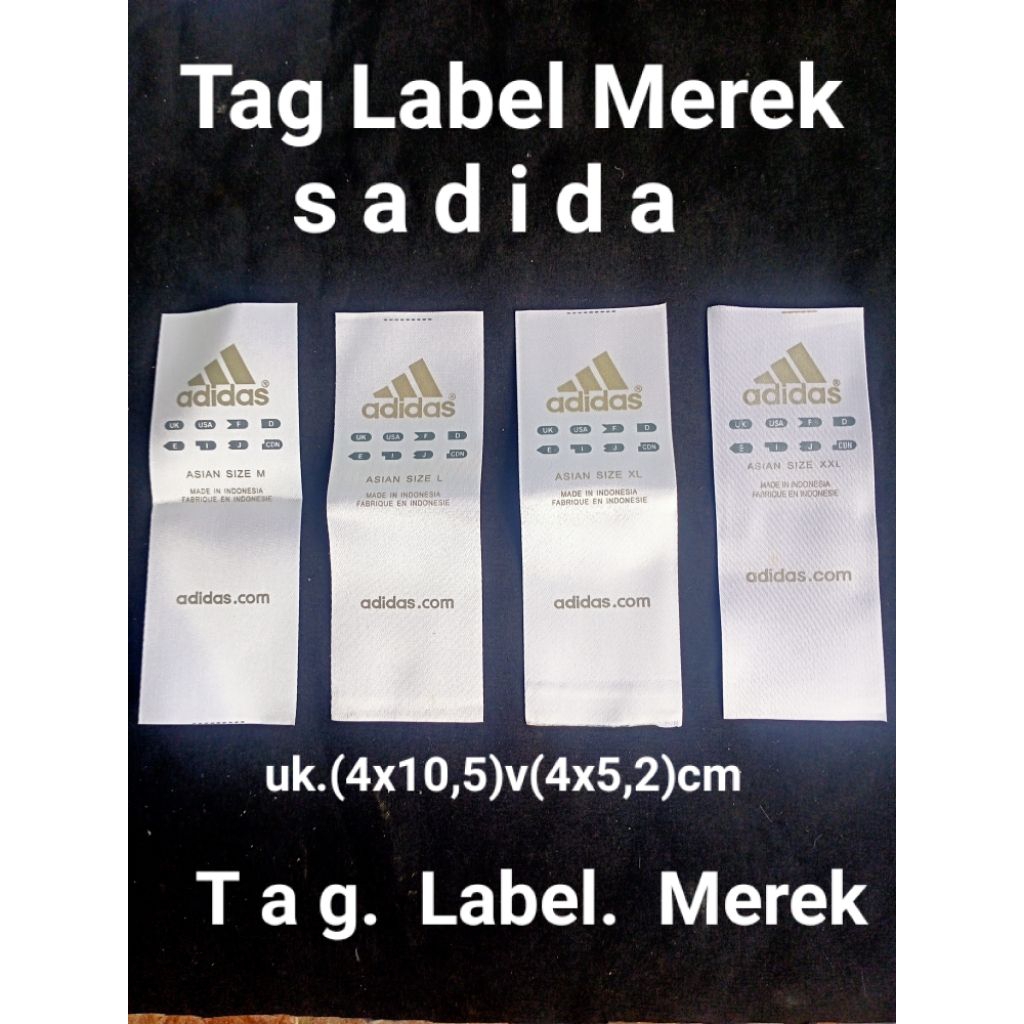 

label merek brand label (main size) tag adidas