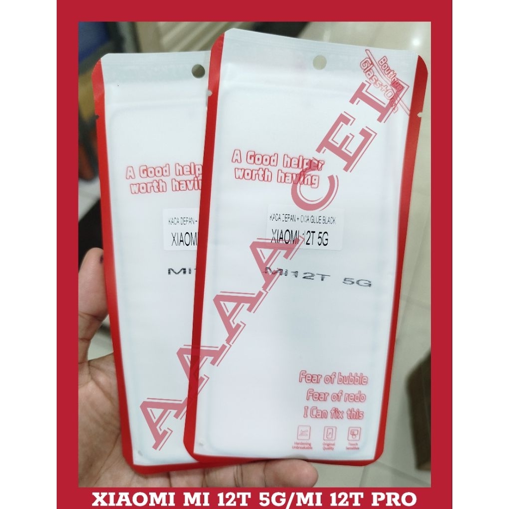 GLAS PLUS LEM OCA ATAU KACA LCD PLUS LEM OCA XIAOMI MI 12T 5G / MI 12T PRO