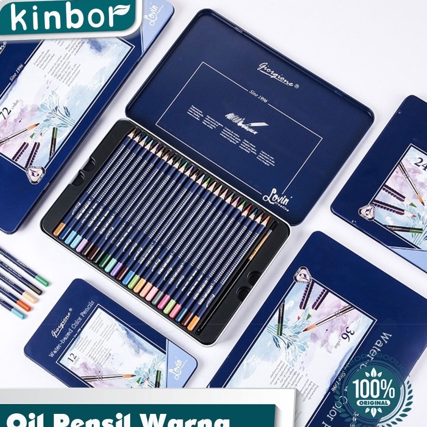 

KODE P95A Oil Pensil Warna 122448 WaterColor Pencil Color KINBOR