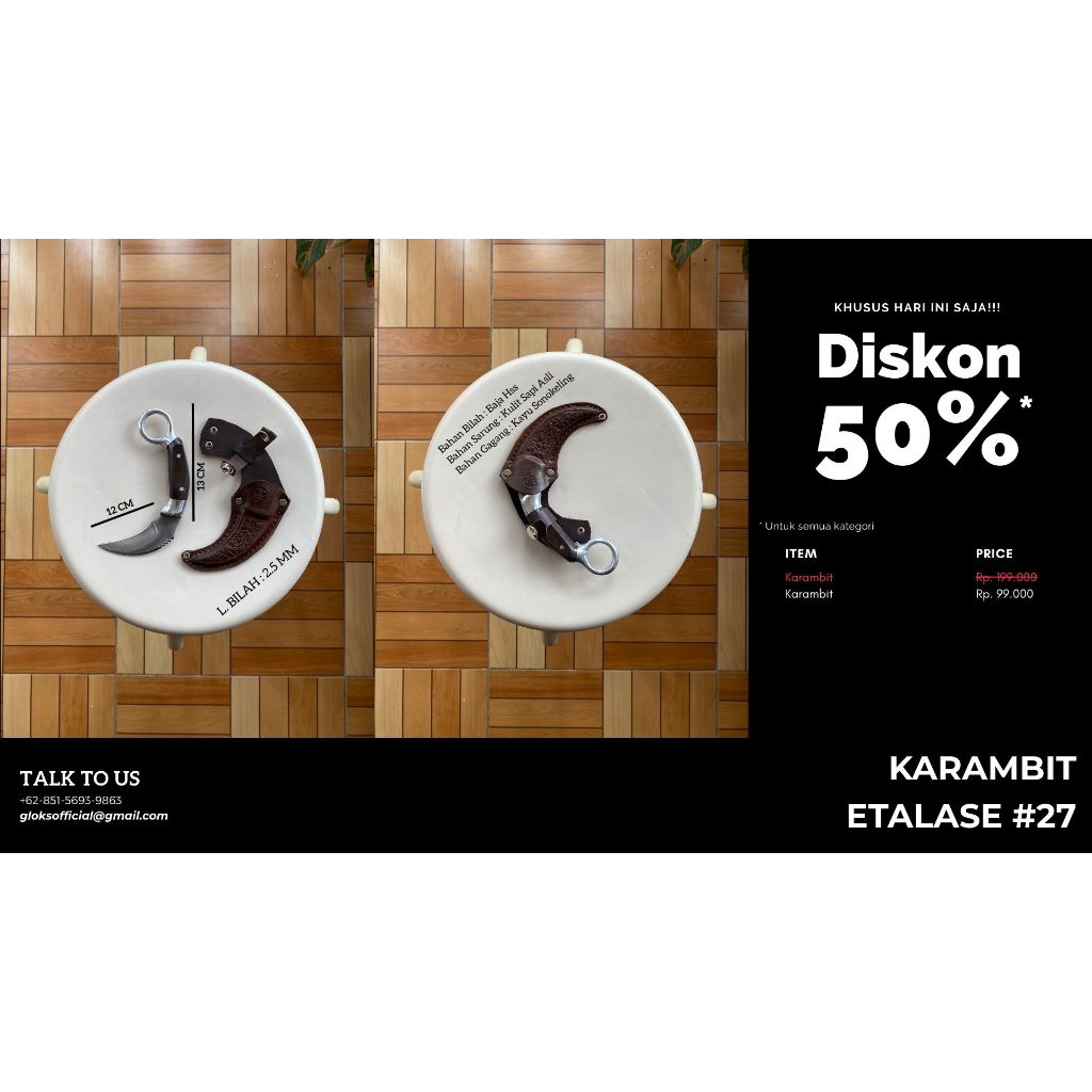 PISAU TRADISIONAL - KHAS SUMATERA BARAT