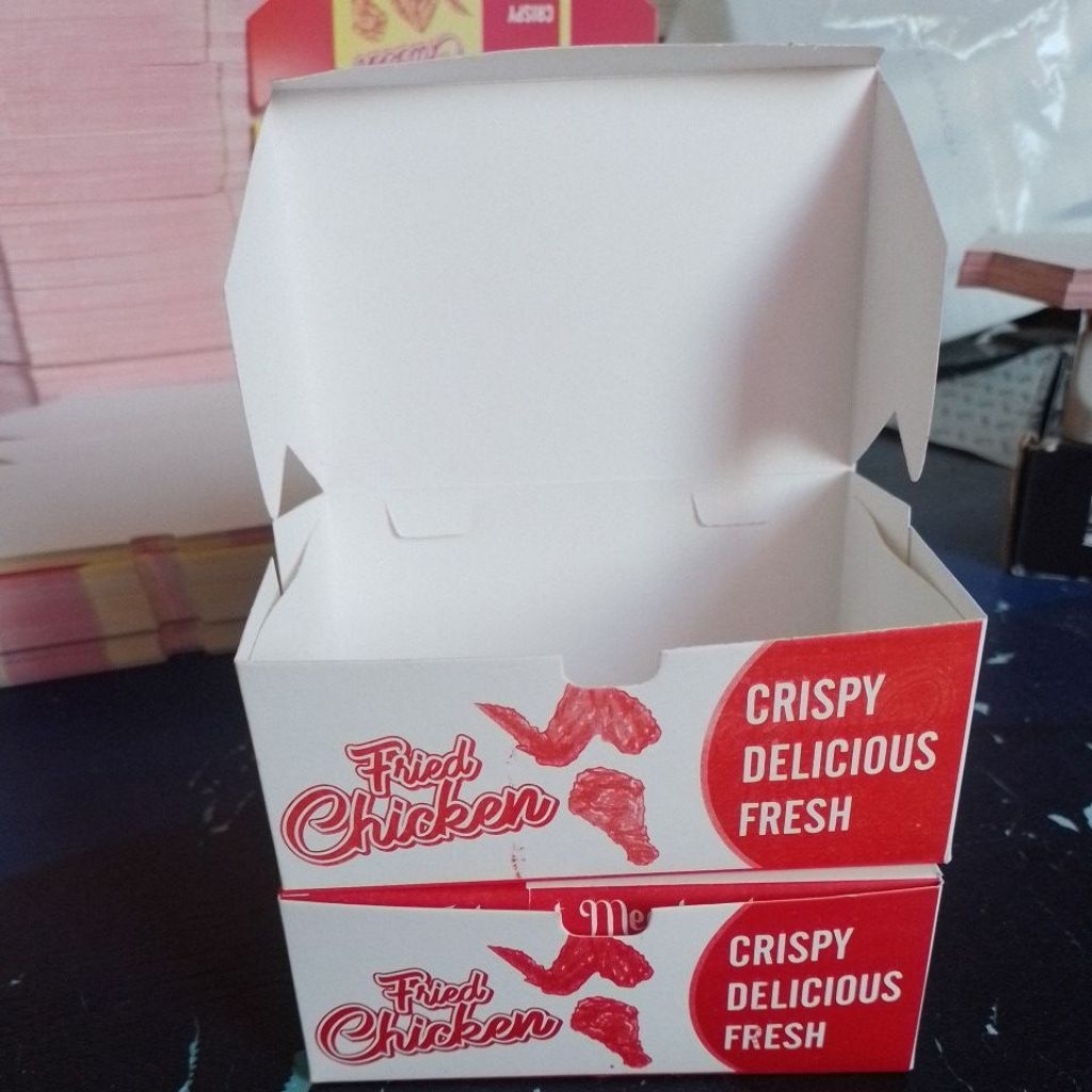 

DUS FRIED CHIKEN MERAH PUTIH non LAMINASI ISI 50 PCS / DUS CHIKEN / DUS AYAM GORENG