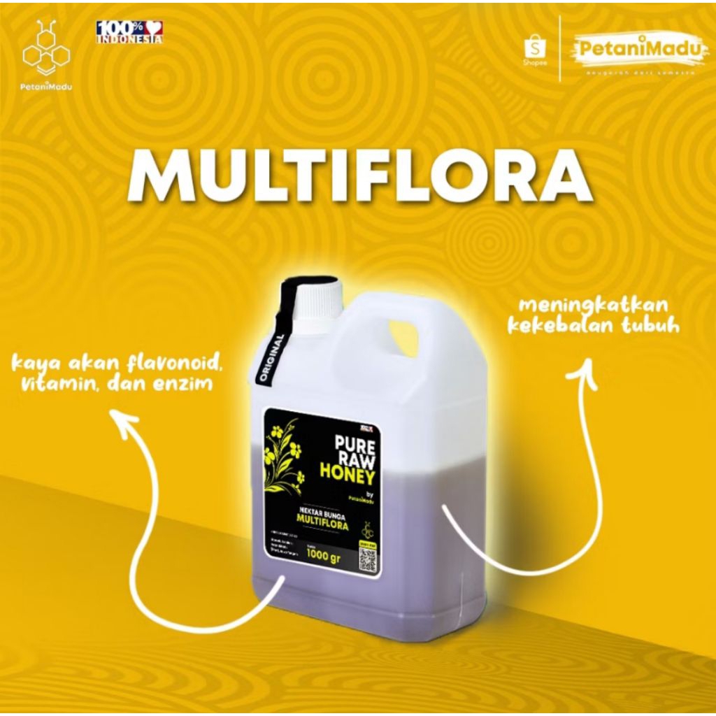 

Madu Pure raw honey multiflora 1000gr