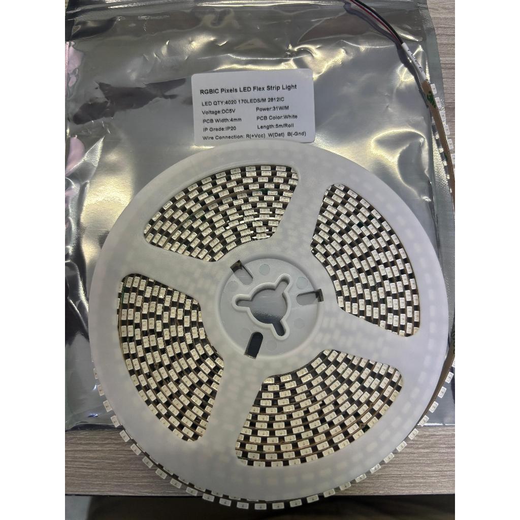 Led Side View Top View RGBic Led strip WS2812b 170 led/meter Smart Led untuk lampu alis stoplamp laz
