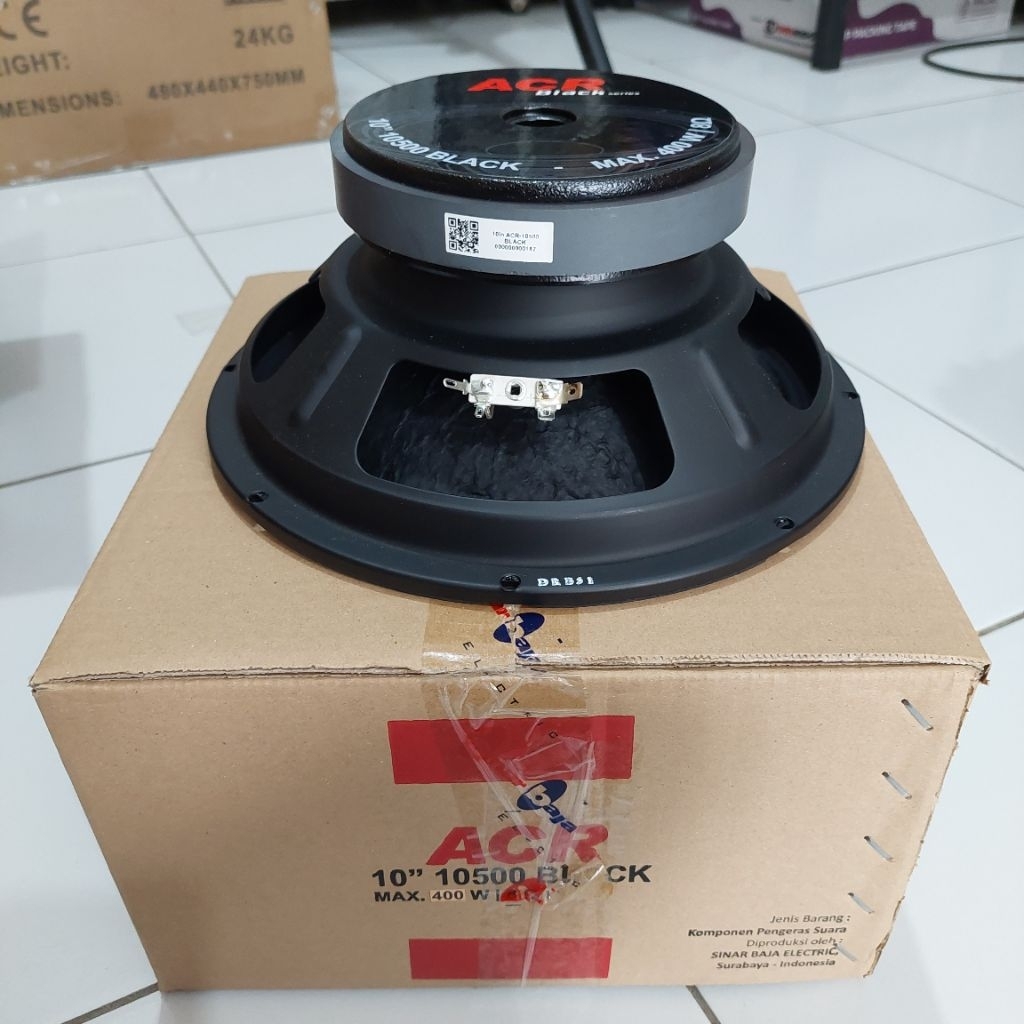 speaker 10 inch ACR 10500 black original speaker komponen 10inch ACR 10500 black