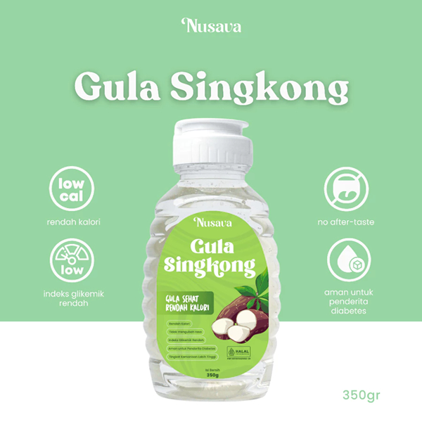 

100% - Gula Singkong Cair Nusava - Pemanis Alami Rendah Kalori - Natural Sweetener - 350gr ( 250ml )