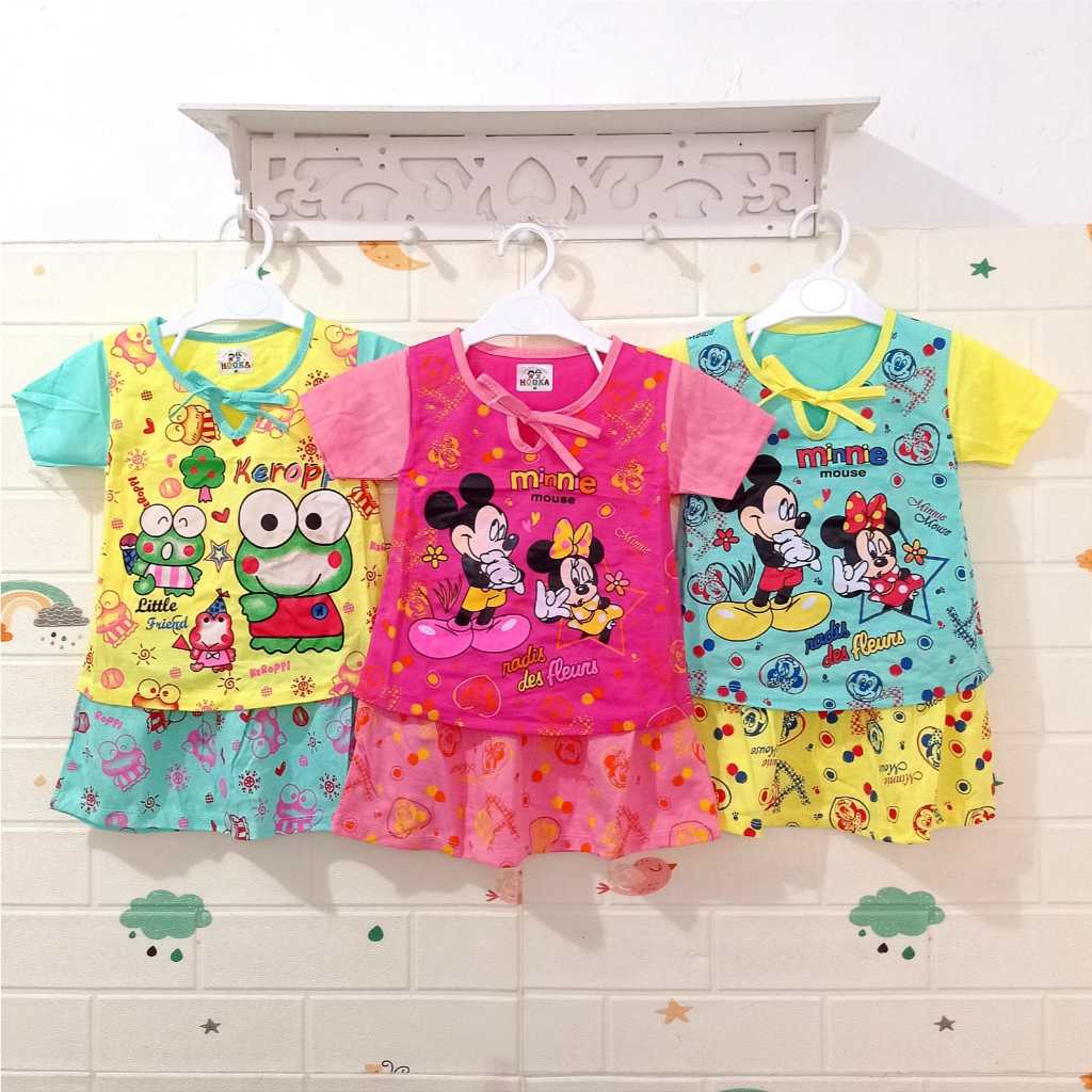 3 Stel Rok Karakter Anak Perempuan Usia 1-2 Tahun | Setelan Lucu & Nyaman untuk Bayi Cewek