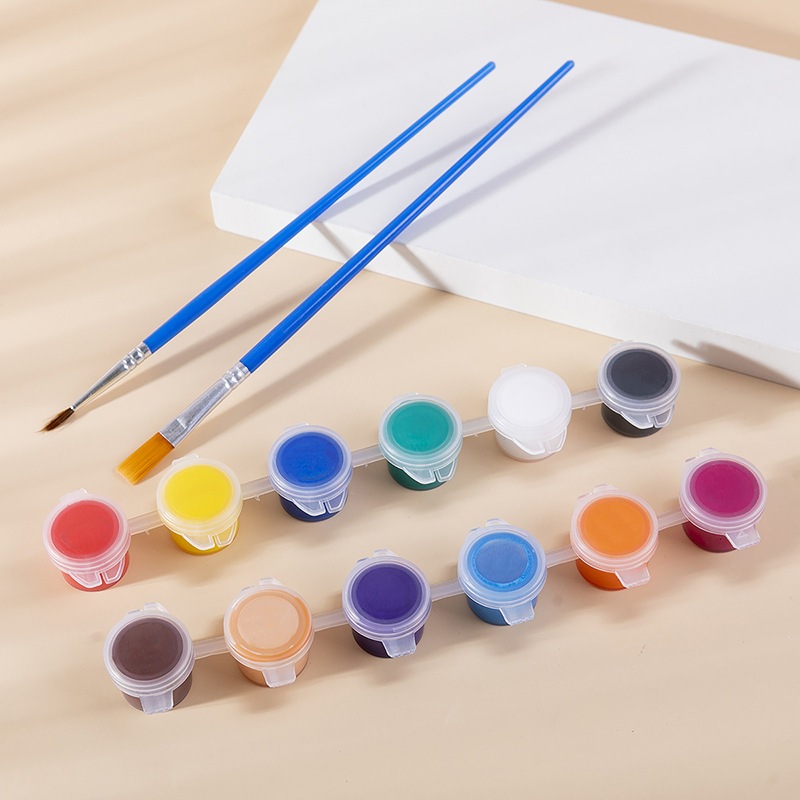 

Acrylic Colour Set 6/12 Warna Cat Air Anak- Cat Akrilik Kanvas Lukis Canvas Paint Acrylic Color 3 ml—Hibio Present