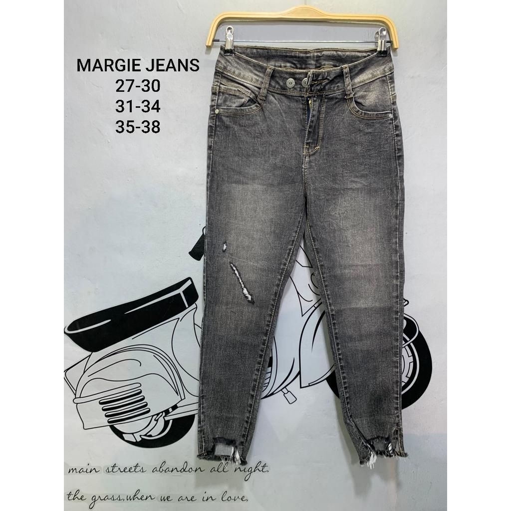 Celana Wanita Pensil Snow Grey Margie Evodom Jeans