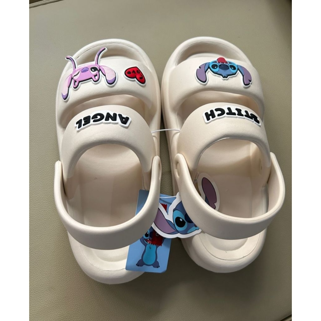 Stitch sendal crocs Miniso