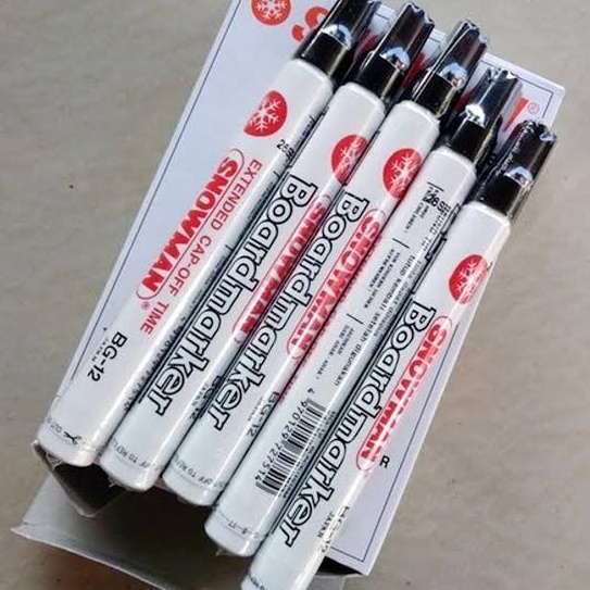 

KODE M77F ISI 6 Pcs Spidol Whiteboard Snowman BG 12 HITAM