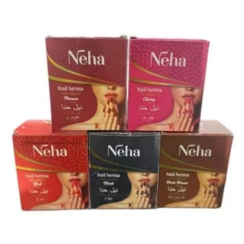 Neha Henna kuku pasta instant langsung pakai awet nail art kuteks cair