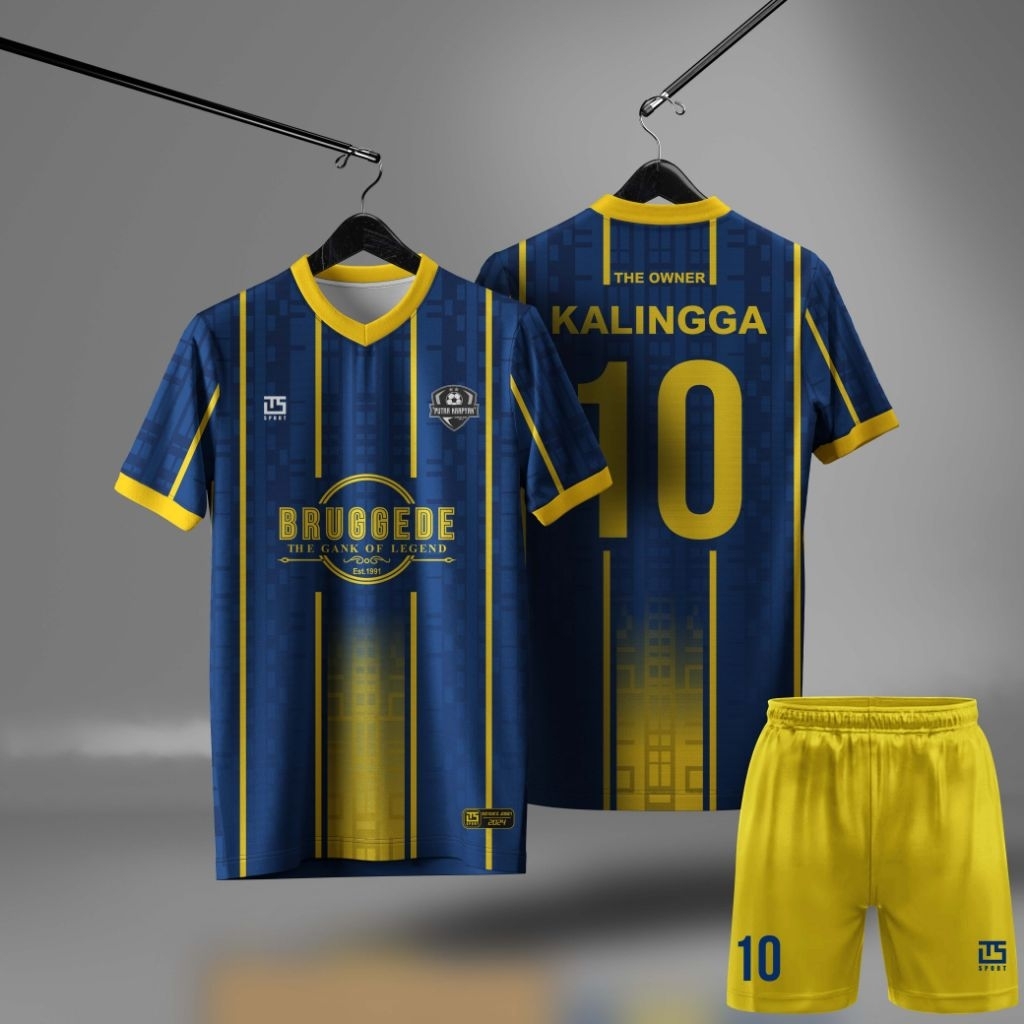 Setelan Kaos Jersey Bola | Futsal Full Printing Gratis Tambah Nama Nomor Logo Sponsor