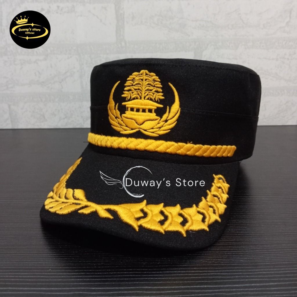 TOPI KOMANDO KORPRI GOL 3D - 4B HITAM FREE NAMA - TOPI KOMANDO KORPRI PADI KAPAS