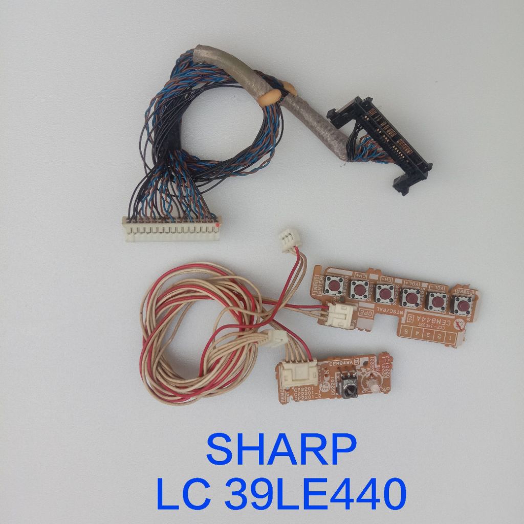 Sensor IR-Tombol-Kabel LVDS TV Sharp LC 39LE440M