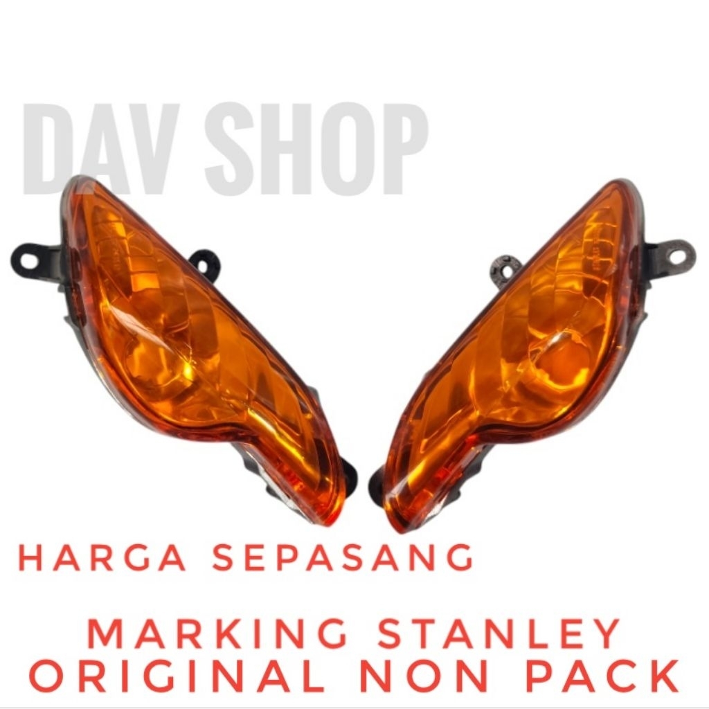 WINKER ASSY/LAMPU SEIN SEN DEPAN SET KANAN KIRI SUPRA FIT NEW / FIT X / FIT S R ORANGE STANLEY 33400