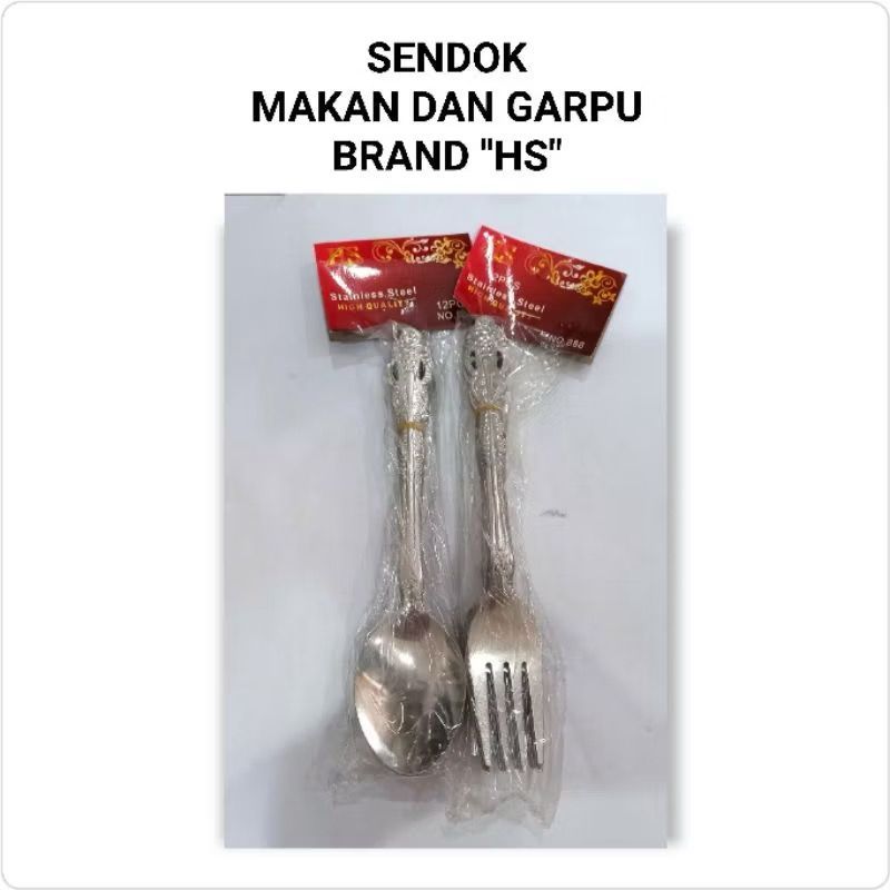Sendok makan dan garpu brand HS