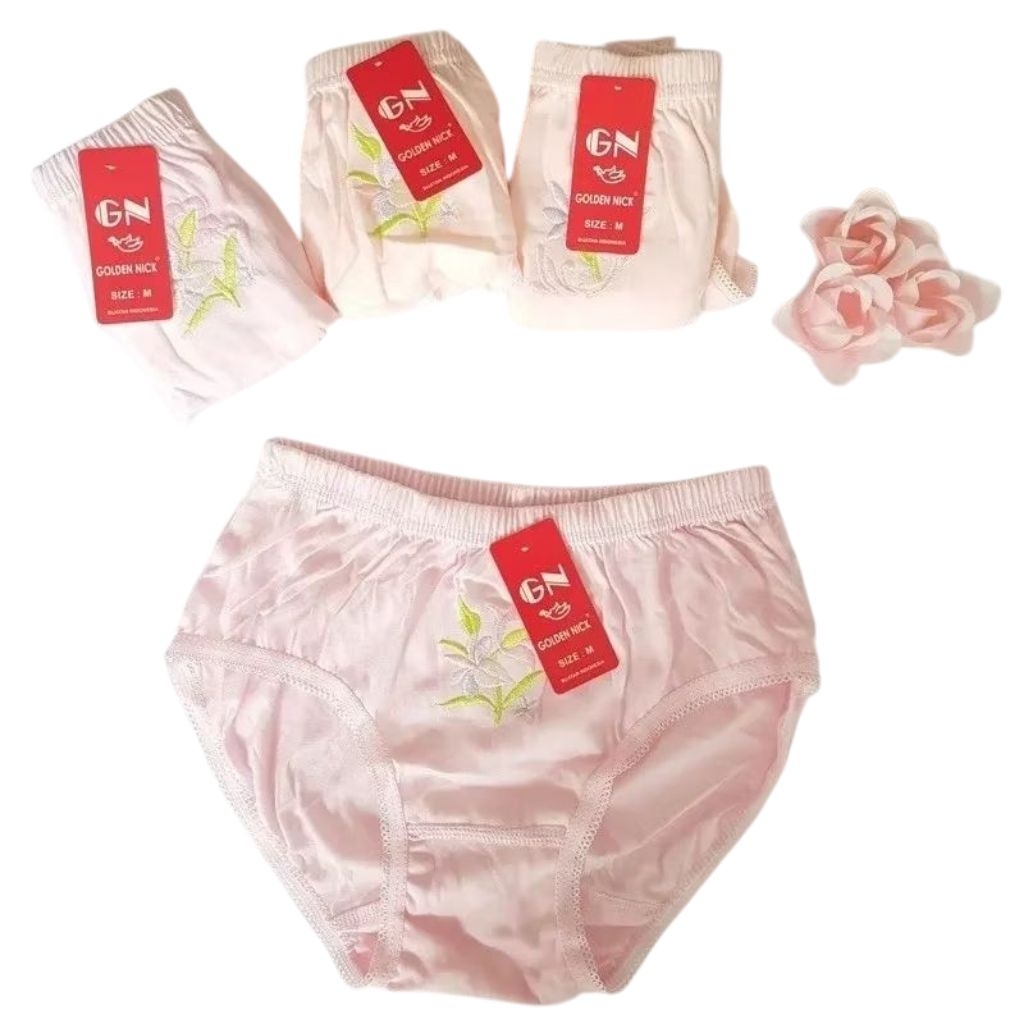 Golden Nick Celana Dalam Wanita Dewasa CD GN BORDIR 3 PCS M L XL XXL