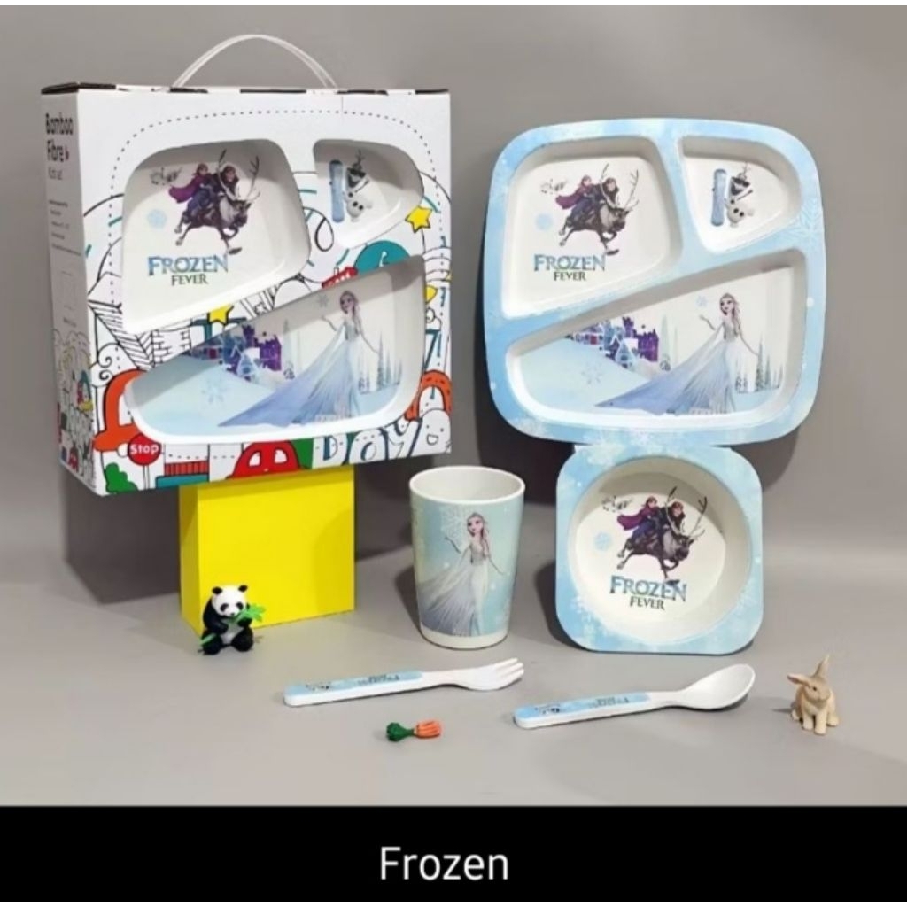 piring makan karakter ultraman piring makan spiderman piring stitch lilo piring anak kuromi set piri