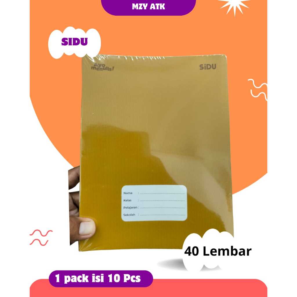 

SIDU BUKU TULIS KRAFT 40 LBR (1 PACK ISI 10 BUKU)