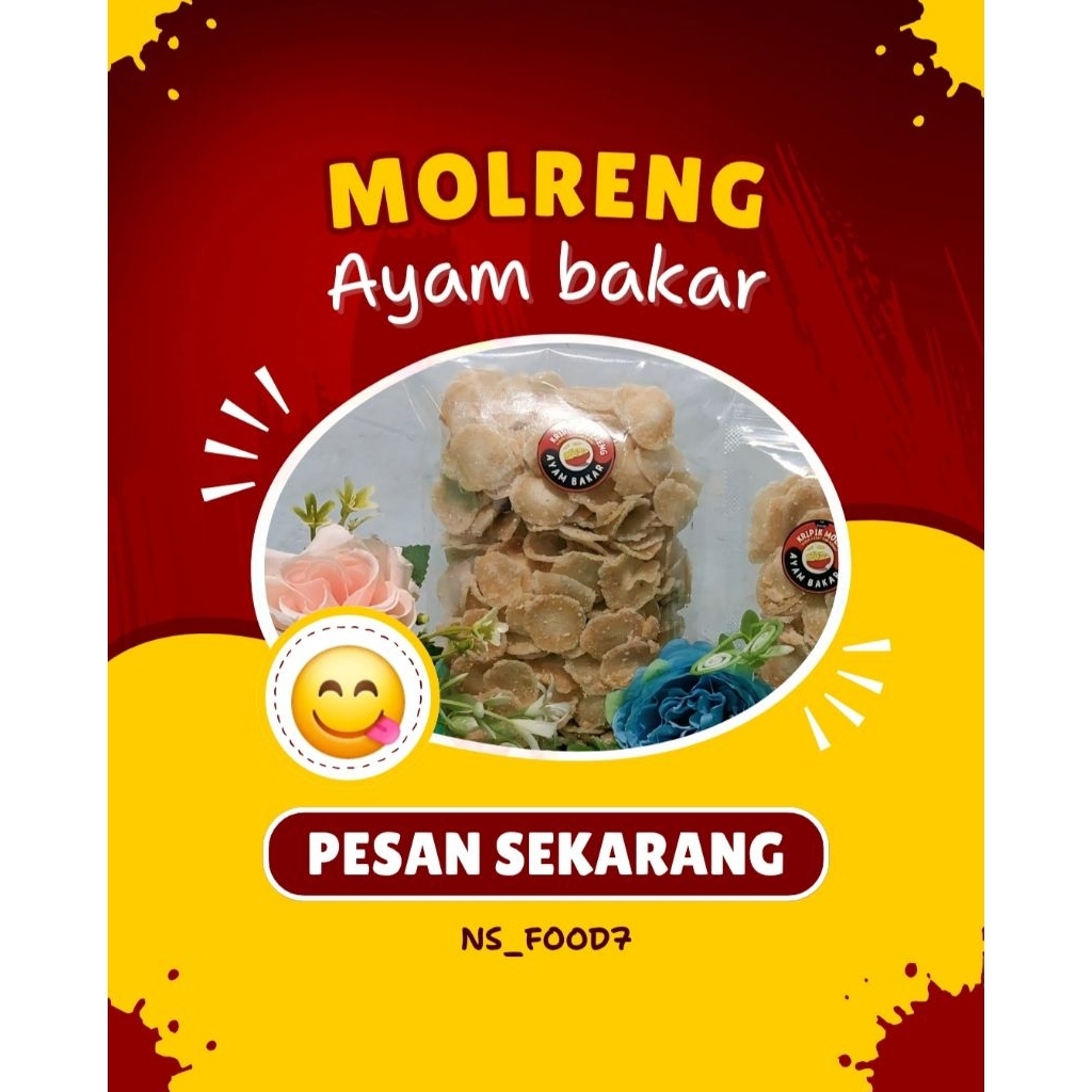 

Kripik MOLRENG Varian Ayam bakar (200gr)