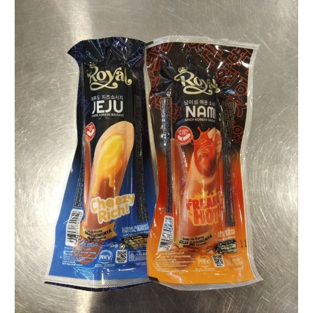 

Royal sosis Korean rasa Keju/Hot 55 gram/ Royal Sosis ala Korea siap makan varian baru