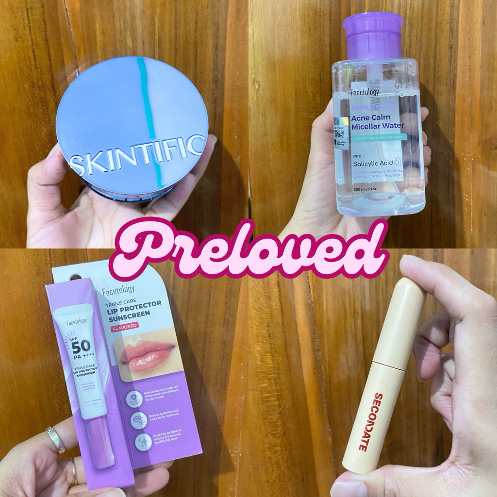 PRELOVED Makeup Secondate Facetology Lip Sunscreen Browcara Micellar Water