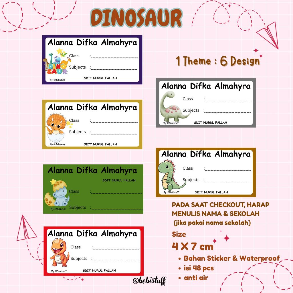 

Sticker CARACKTER Label Buku Pelajaran Free Custom Nama Dan Sekolah