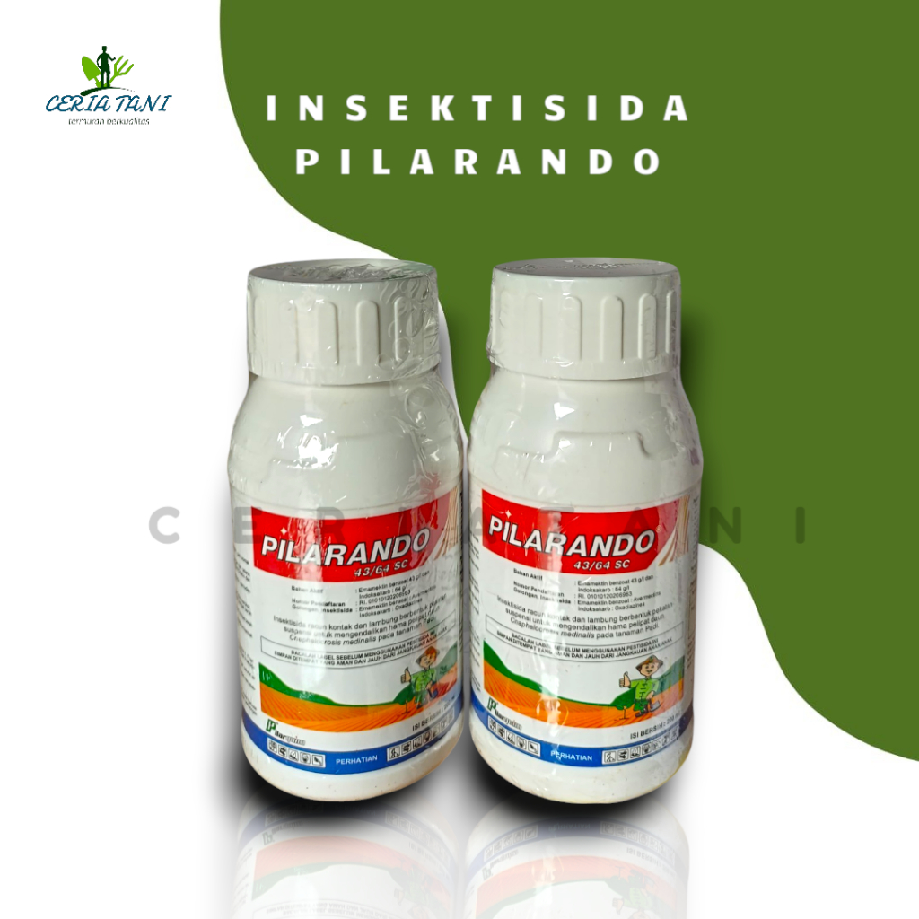 Insektisida PILARANDO 43/64 SC 100ml Bahan aktif : emamectin Benzoat 43g/l + Indosakarb 64g/l