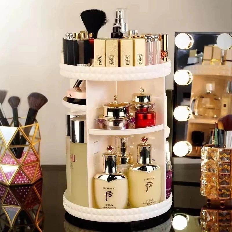 Rak Kosmetik Putar Plastik Rak Make up 360 Derajat Tempat Make Up