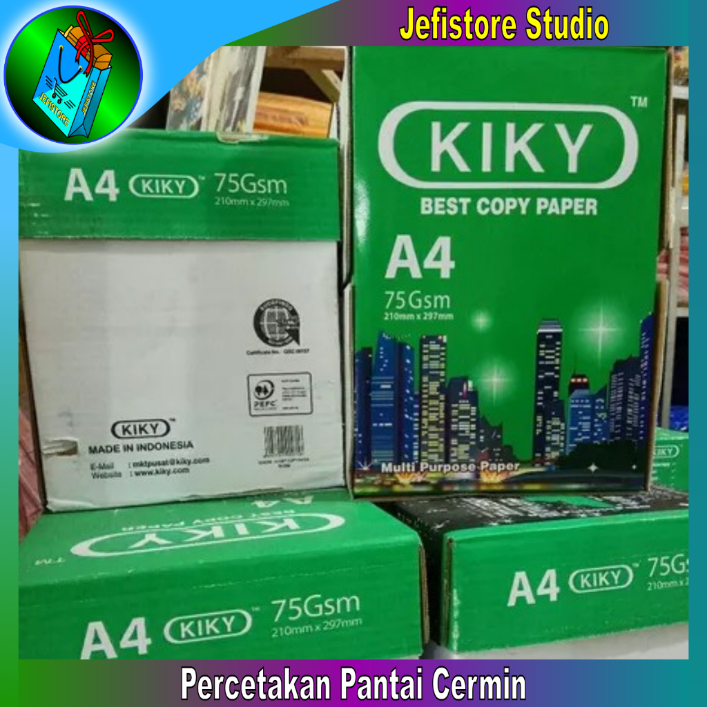 

KERTAS HVS ECERAN 75gsm (A4) ISI 50 | 100 LEMBAR - Jefistore Studio