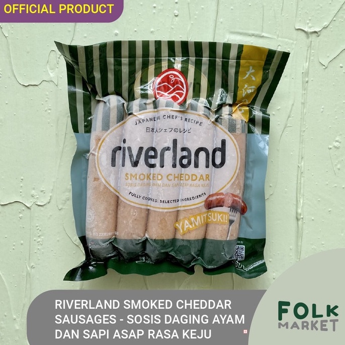 

New Product RIVERLAND ed Cheddar Sausages Sosis Daging Asap Rasa Keju 36gr