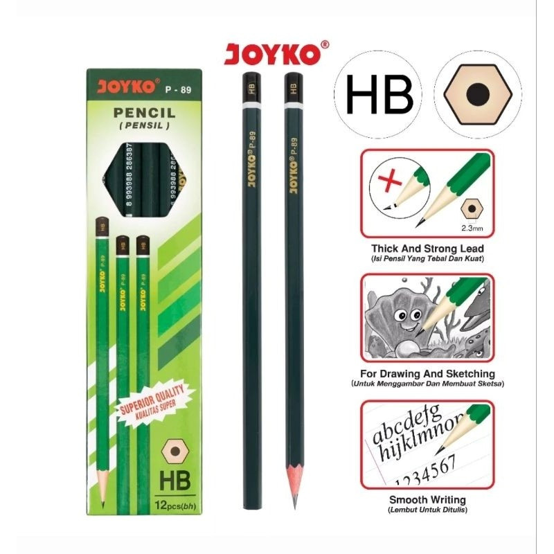 

Pensil HB Joyko HB P-89 (PAK) – Original, Tajam, Nyaman Digunakan