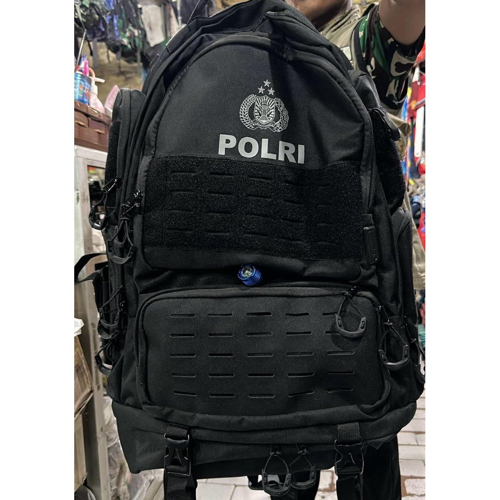 TAS JATAH POLRI TERBARU / Ransel Polisi Hitam