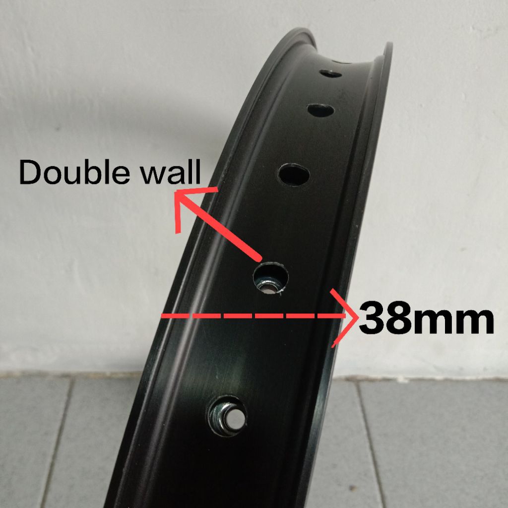 Rims 20 inch 36 hole lebar double wall velg sepeda bmx alloy