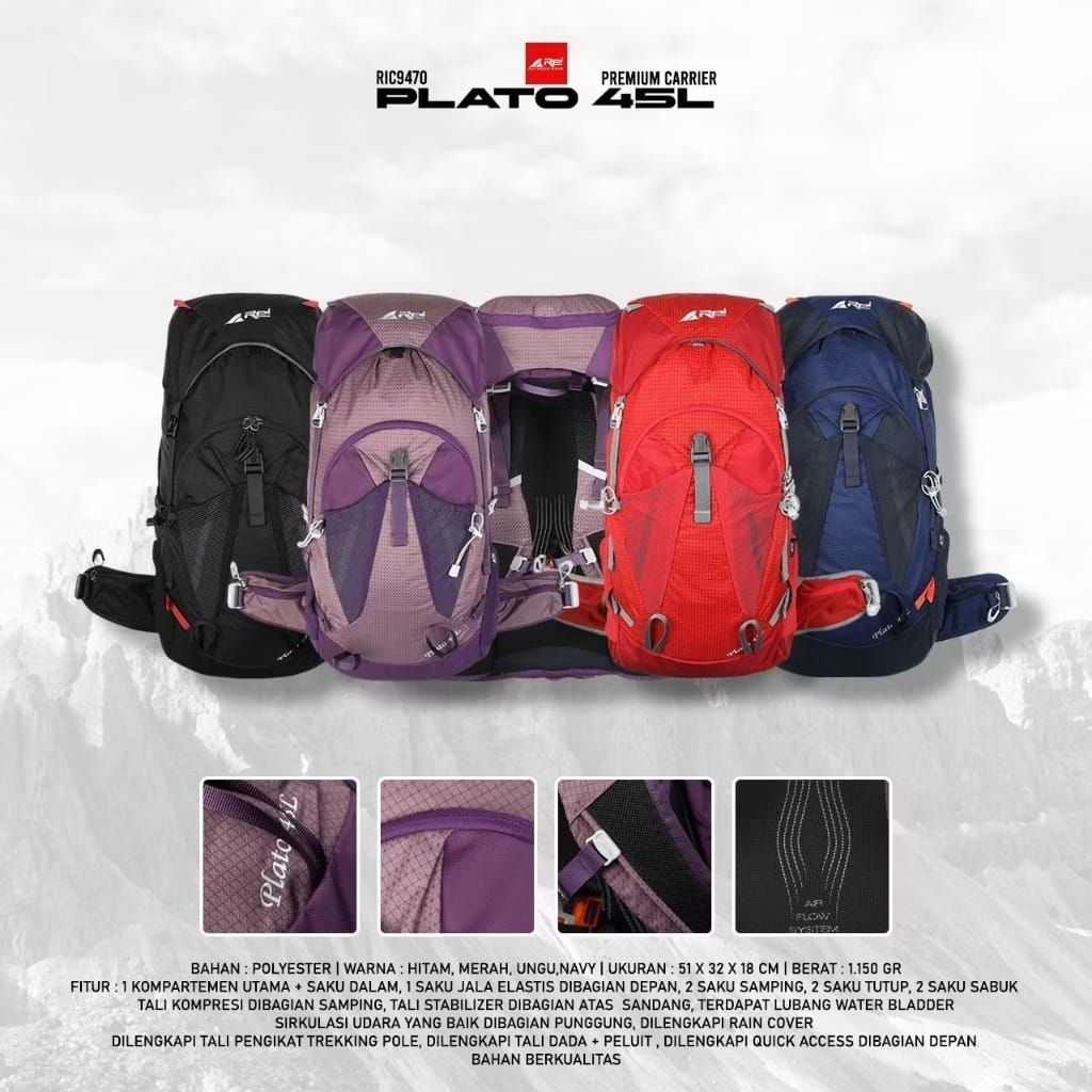 CARRIER AREI PREMIUM AREI 45 LITER HIKING GUNUNG