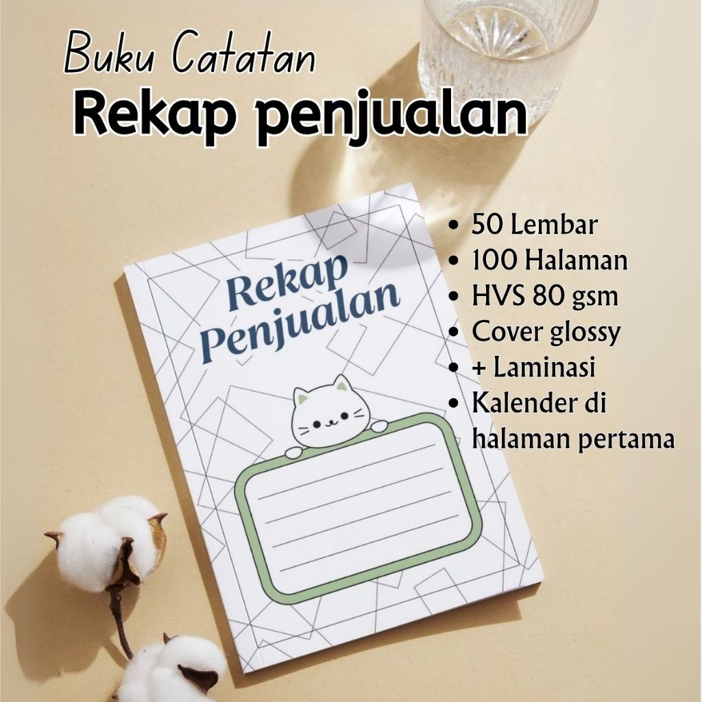 

Buku rekap penjualan, buku catatan penjualan 50 lembar