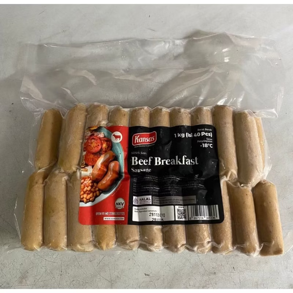 

(GRATIS ONGKIR) Beef Breakfast Sosis Sapi isi 40 berat 1 kg