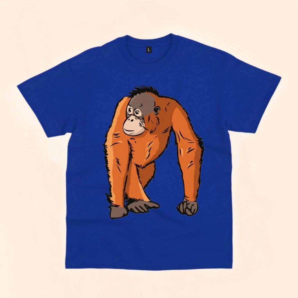 Baju kaos anak Orang utan free nama