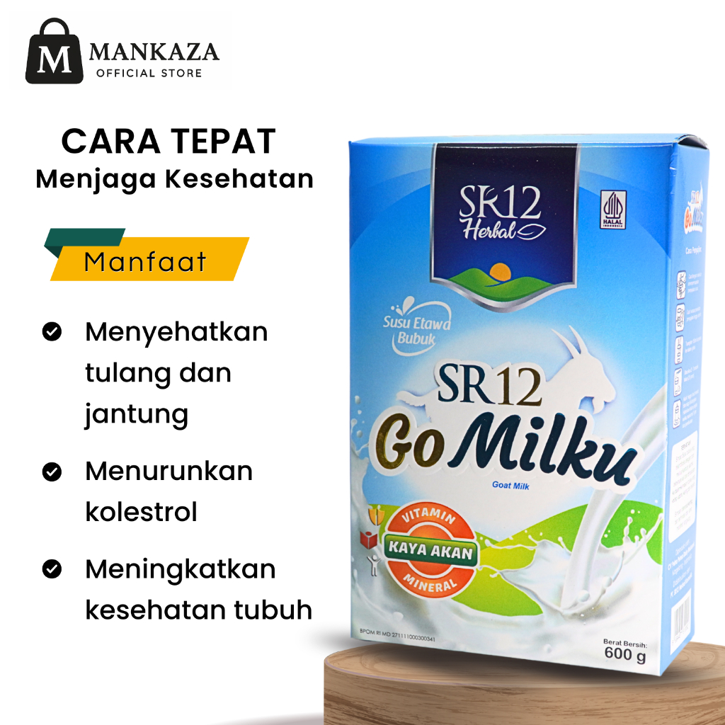 

SR12 Go Milku 600 gram Susu Etawa Susu Gomilku SR12 Susu Kambing Etawa Bubuk Kualitas Premium Kemasan Hemat