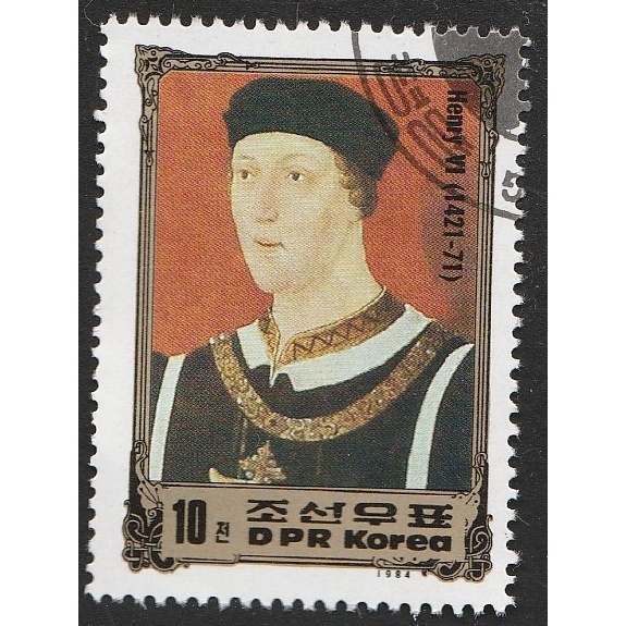 

A 11212 SATU BUAH PRANGKO KOREA NOMINAL 10 WON TEMA KING HENRY VI 1421-1471 DENGAN KONDISI SUDAH ADA CAP